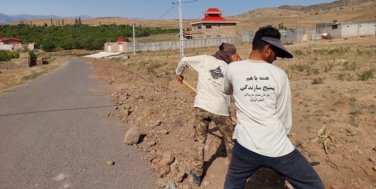 رفع تشنگی روستای کاکوهستان الموت غربی توسط بسیج سازندگی قزوین