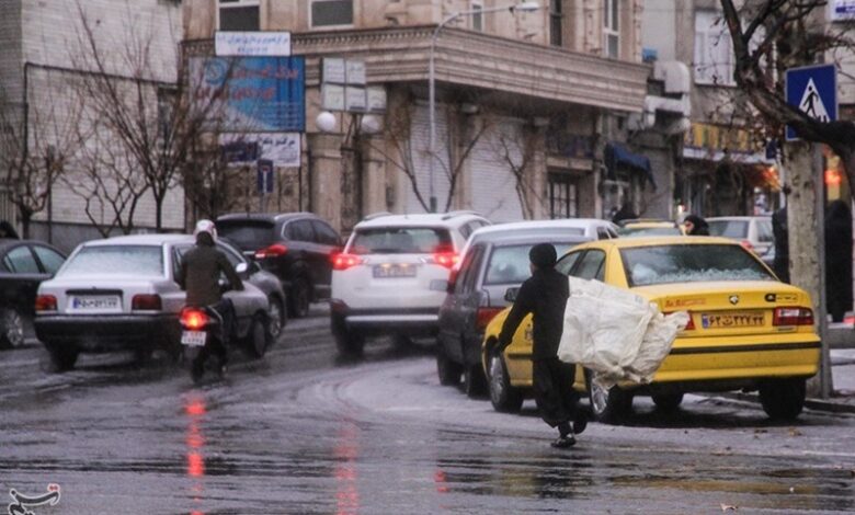 بارش باران و تگرگ تابستانی کردستان را فرا گرفت