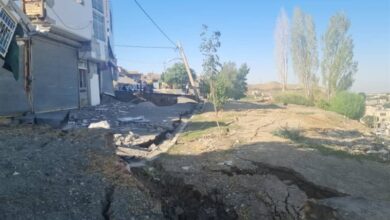 رانش زمین در منطقه حصار کرج/ تعدادی از پلاک‌های مسکونی دچار خسارت شد‌+ فیلم و تصاویر