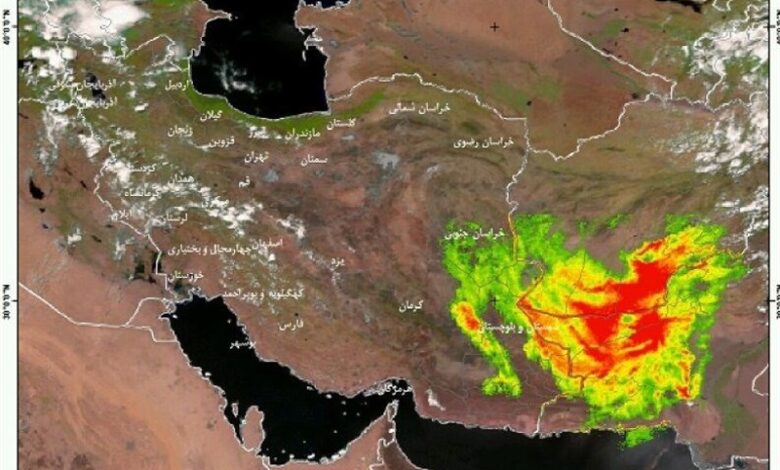 سرعت طوفان در زابل به مرز ۱۰۰ کیلومتر در ساعت رسید