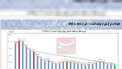 سقوط ۷۰ درصدی تورم نقطه ای تولیدکننده+نمودار