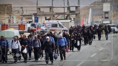 فیلم| تردد روان زائران اربعین حسینی از مرز تمرچین