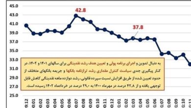 کاهش نرخ رشد نقدینگی عامل اصلی کاهش تورم