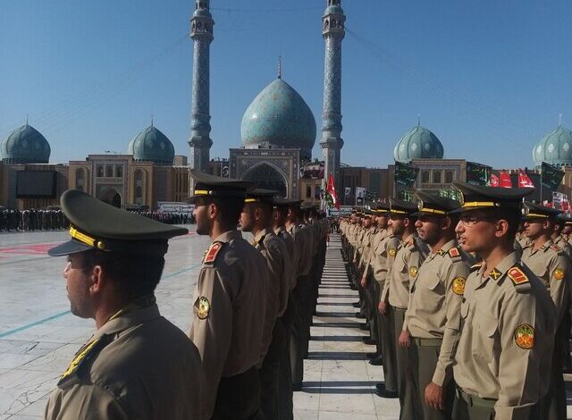 مراسم عهد سربازی نیروهای مسلح در مسجد جمکران برگزار شد