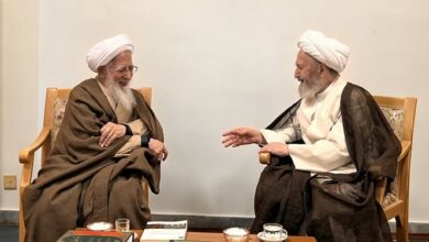 آیت‌الله جوادی آملی به دیدار آیت‌الله سبحانی رفت