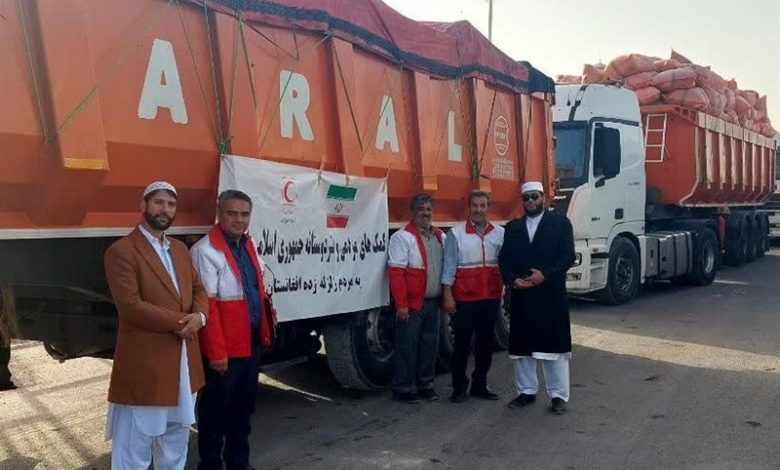 ارسال ۷۰۰ تن کالا از ایران برای زلزله‌زدگان افغانستان + عکس