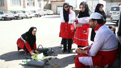 برگزاری آزمون ارتقای درجه نجاتگران جمعیت هلال احمر استان ایلام