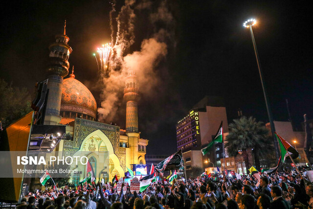 برگزاری جشن پیروزی عملیات «طوفان الأقصی» در تهران