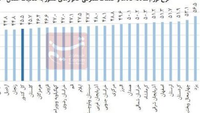 تورم بالای ۵۰ درصد در ۹ استان