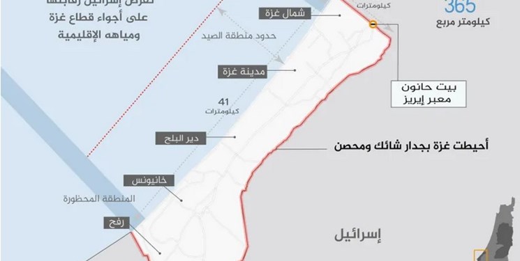 جغرافیای مناطق آسیب دیده در جنگ غزه را بشناسید
