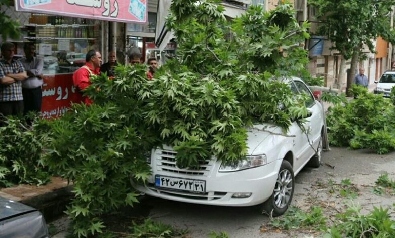 هشدار نارنجی هواشناسی برای استان البرز/رگبار و تندباد در راه است