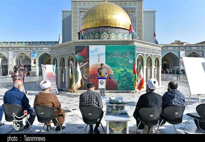 آغاز رویداد هنری «من‌القدس الی‌القدس» در حرم مطهر رضوی + تصویر