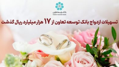 تسهیلات ازدواج بانک توسعه تعاون از 17 هزار میلیارد ریال گذشت