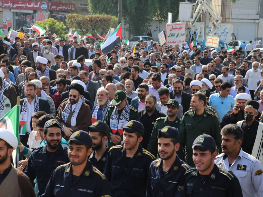 راهپیمایی 13 آبان در مسجدسلیمان برگزار شد