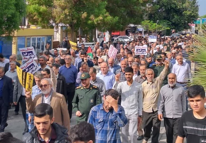 راهپیمایی نمازگزاران بوشهری در محکومیت اسرائیل/ "آغازی بر پایان رژیم صهیونیستی" + فیلم