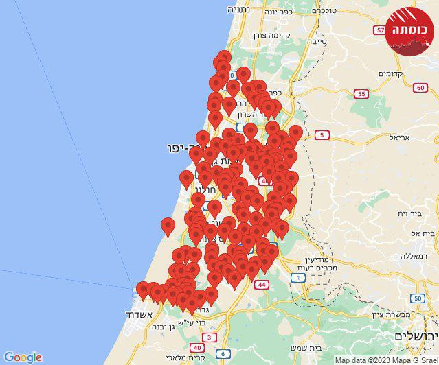 راکت‌باران تل‌آویو و شهرک‌های اسرائیلی توسط مقاومت فلسطین