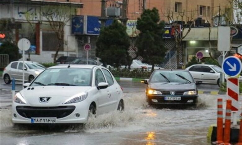 وضعیت را‌ه‌های کشور؛ بارندگی در جاده‌های ۱۱ استان