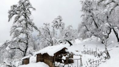 بارش برف در محورهای کوهستانی گیلان