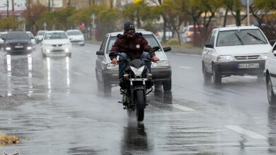 بارش برف و باران در زنجان + جزئیات