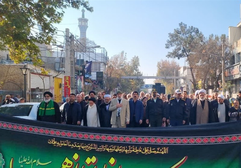 تجمع عزاداران فاطمی در شهرستان‌های استان تهران + فیلم و تصاویر