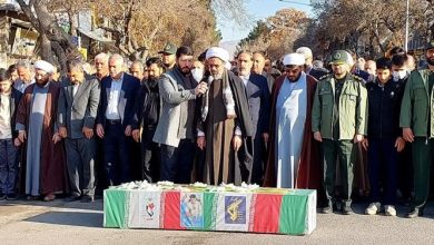 پیکر شهید خادمی، جانباز ۷۰ درصد در بجنورد تشییع شد