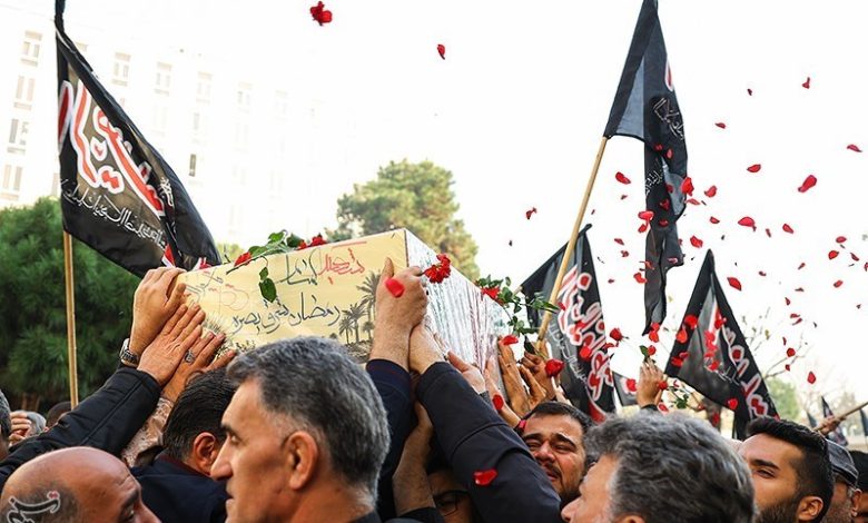 پیکر یک شهید گمنام در صداوسیمای اصفهان آرام گرفت