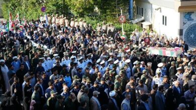 کاروان ۸ شهید گمنام دفاع مقدس مورد استقبال مردم قزوین قرار گرفت