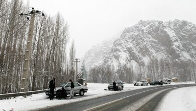 بارش برف و احتمال وقوع بهمن در محورهای مازندران