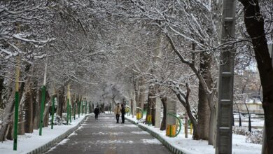 برف و باران در راه همدان