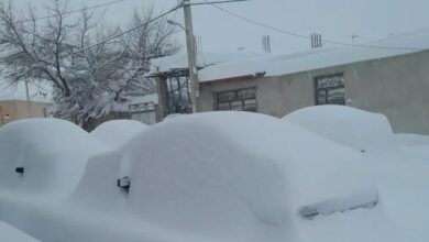 برف یک متری در ارتفاعات مناطق ارسباران و رکورداری ورزقان با ۶۰ سانتی‌متر بارش‌