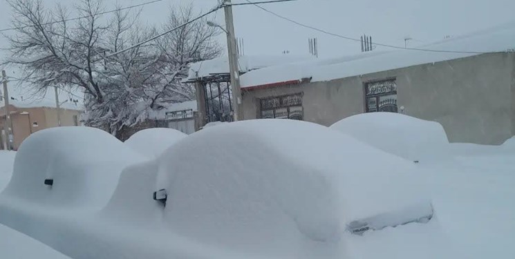 برف یک متری در ارتفاعات مناطق ارسباران و رکورداری ورزقان با ۶۰ سانتی‌متر بارش‌