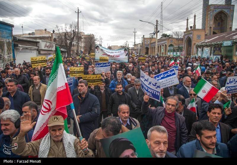 راهپیمایی مردم کرمانشاه در محکومیت حادثه تروریستی کرمان+ فیلم و تصاویر