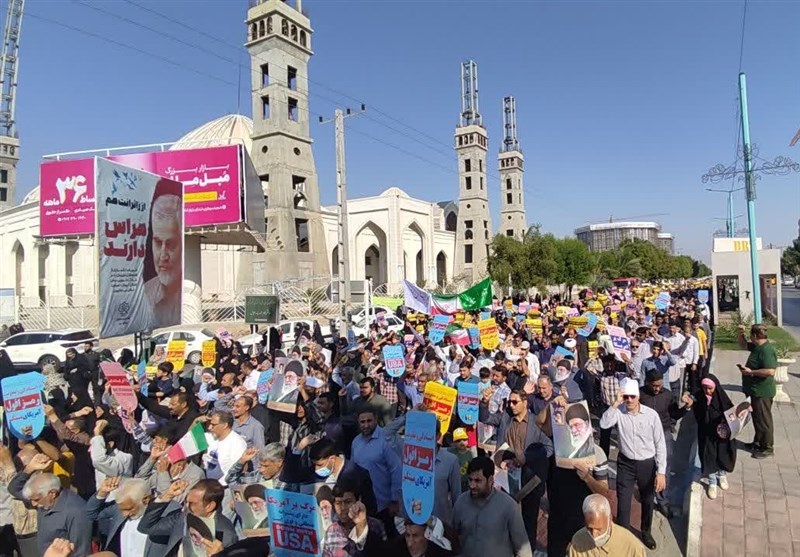 راهپیمایی هرمزگانی‌ها در محکومیت ا‌نفجار تروریستی ‌کرمان/ مردم با کرمانی ها ‌هم‌دردی کردند + فیلم و تصاویر