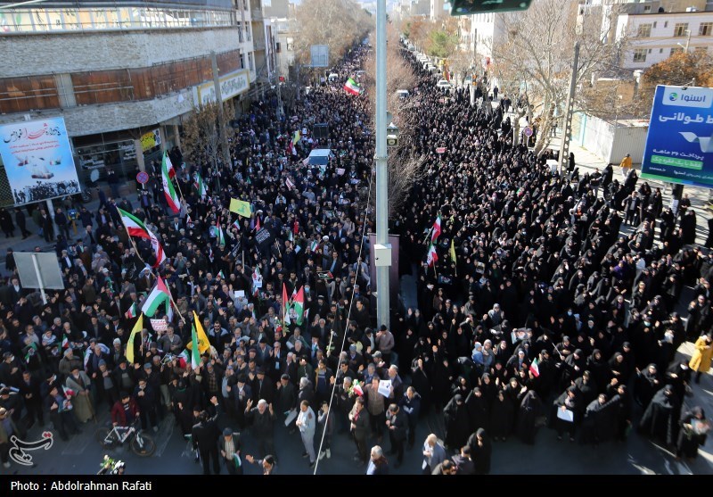 راهپیمایی همدانی‌ها در محکومیت حمله تروریستی کرمان + تصاویر