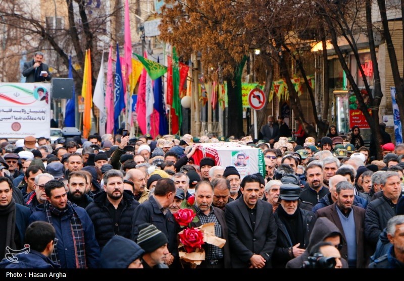 پیکر جانباز شهید محمدرضا رضایی در زنجان تشییع شد + فیلم و تصاویر