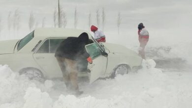 کولاک شدید در اکثر جاده‌های کردستان؛ جاده سروآباد به اورامان مسدود شد