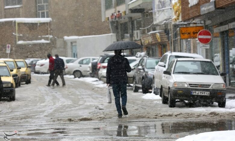 تداوم بارش برف و باران در مناطق شمالی و غربی استان سمنان