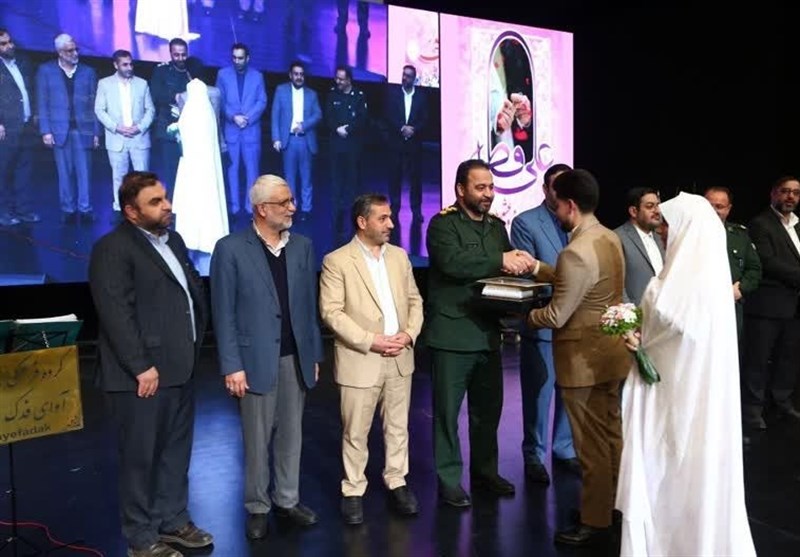 جشن ازدواج آسان 28 زوج جوان شهرری در اعیاد شعبانیه + فیلم