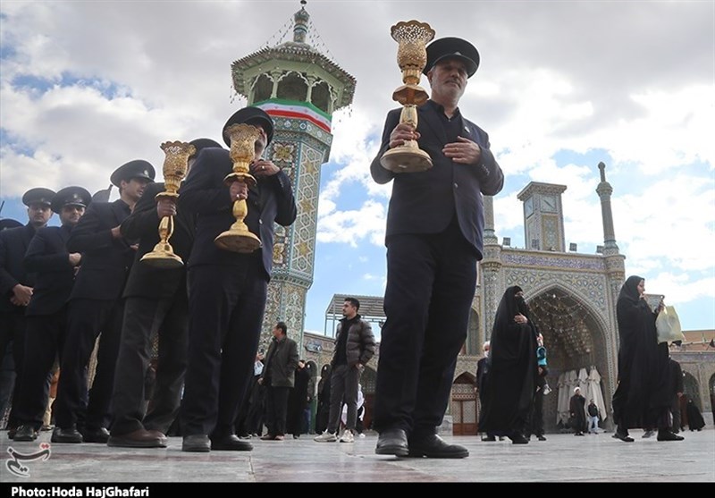 دسته عزای خادمان حرم کریمه اهل بیت(س) در سوگ شهادت امام کاظم(ع) به روایت تصویر