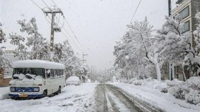 بارش برف و باران در جاده‌های 13 استان