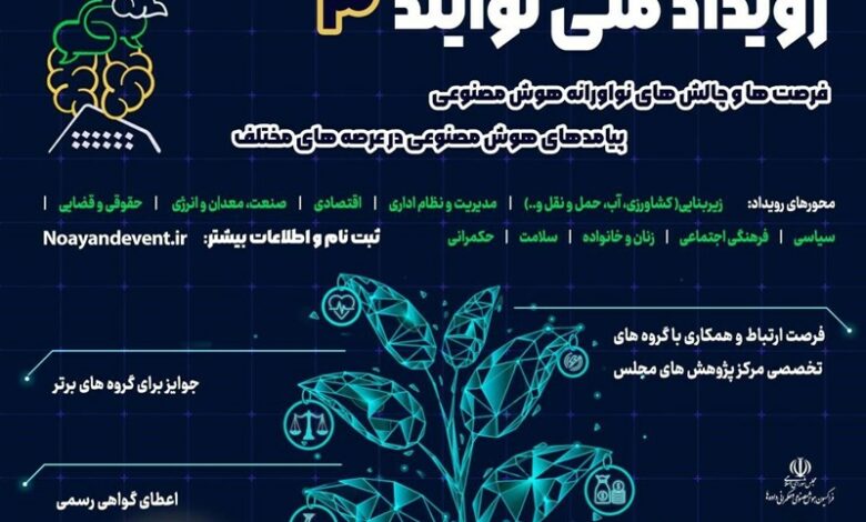 برگزاری رویداد ملی "نوآینـد 3" با مشارکت نخبگان هوش مصنوعی