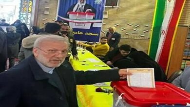 منوچهر متکی ظهر امروز آرای خود را به صندوق انداخت