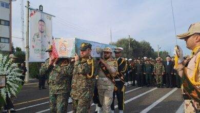 پیکر شهید مدافع وطن "نجاتی‌نیا" در گرگان تشییع شد