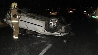 5 مصدوم در حادثه واژگونی تیبا با 10 سرنشین