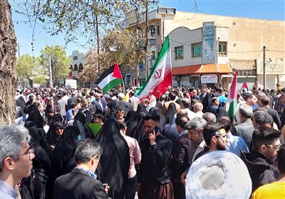 خروش کرمانشاهیان در راهپیمایی روز قدس+فیلم و تصویر