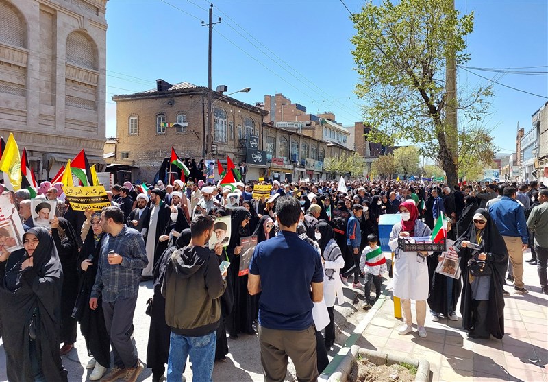 خروش کرمانشاهیان در راهپیمایی روز قدس+فیلم و تصویر