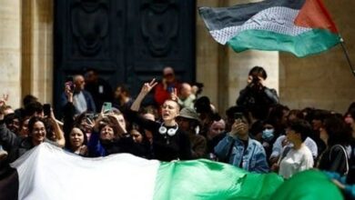 خشونت پلیس فرانسه علیه دانشجویان حامی فلسطین