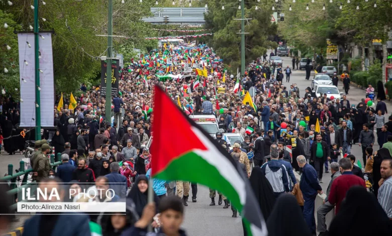 سرلشکر سلامی سخنران مراسم روز قدس تهران و اقامه نماز جمعه به امامت حجت‌الاسلام ابوترابی‌فرد