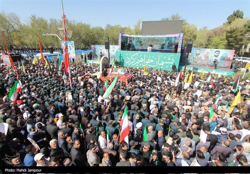 سنگ‌تمام اصفهانی‌ها در تشییع سردار مقاومت + فیلم و تصاویر