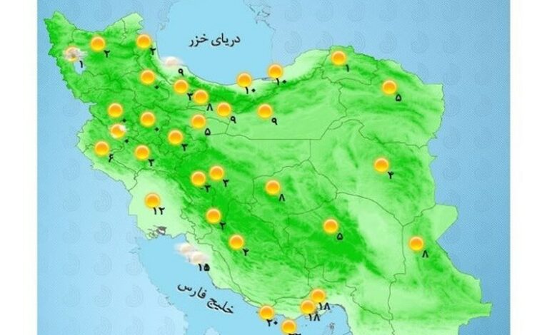 هواشناسی ایران 1403/01/22؛ رگبار باران در نیمه غربی کشور